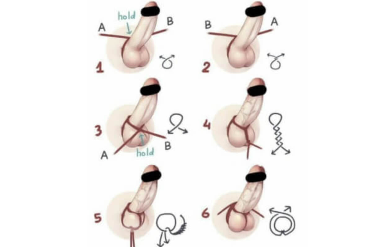 Geil verschnürt – Penis Bondage Stellungen