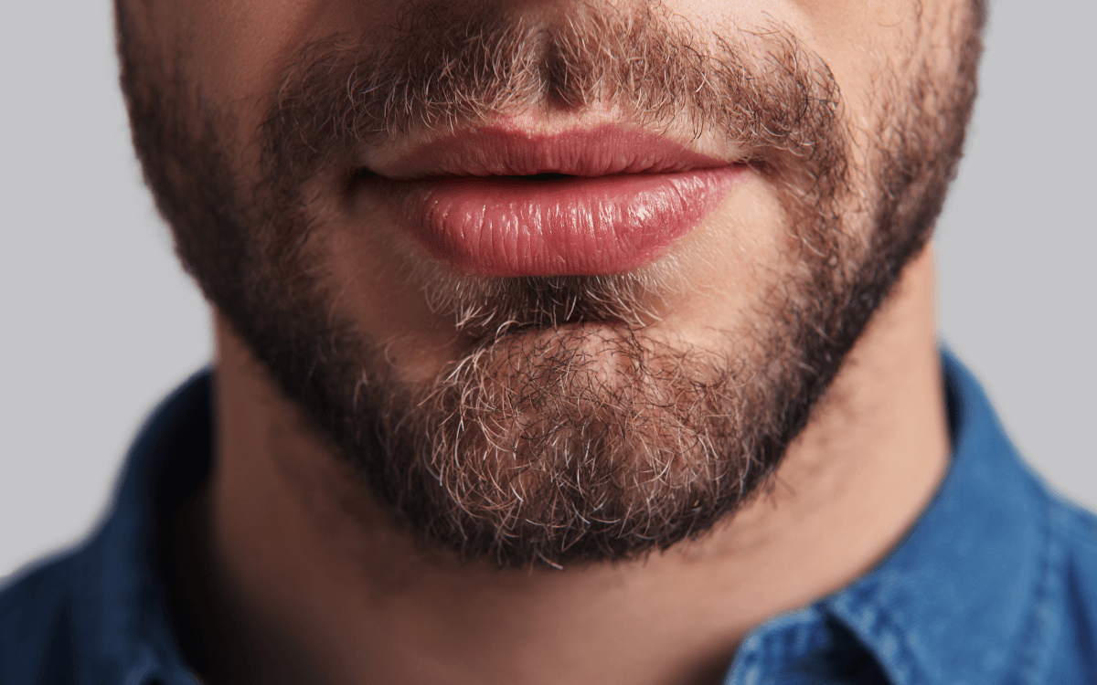 Blowjob Fetisch Symbolbild. Sinnlicher Männermund. Englisch: Blowjob fetish symbol picture: Sensual man's mouth.