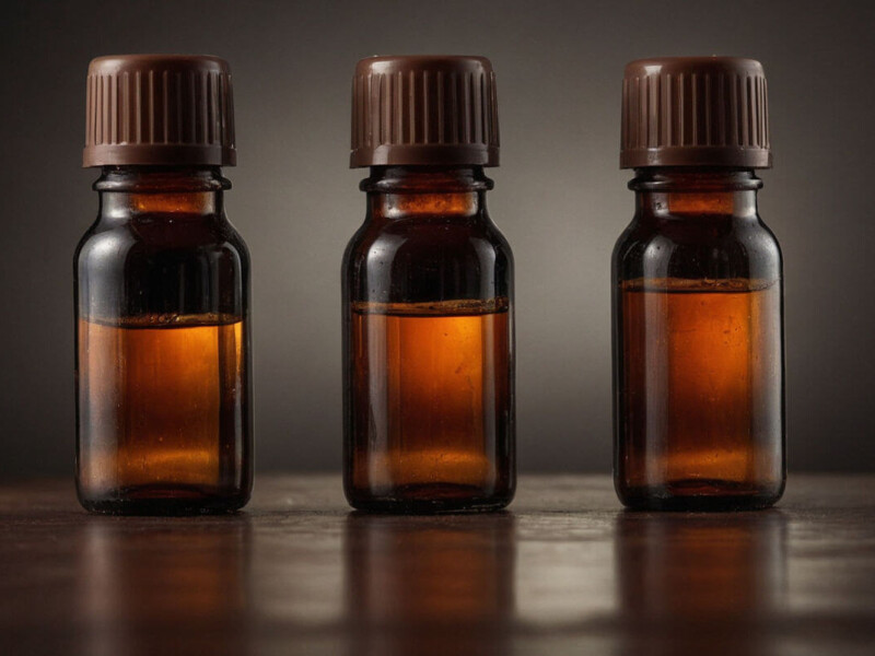 Poppers Wirkung verlängern Symbolbild: Drei Poppers-Fläschchen. Englisch: Extend poppers effects. Symbolic image: three poppers bottles.