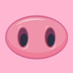 Pig Play Symbolbild: Schweinenase. Pig Play Symbol image: Pig's nose.
