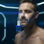 Die beliebtesten Poppers / Die besten Poppers 2025 Symbolbild: Mann mit Poppers-Maske The most popular poppers / The best poppers in 2025 Symbolic image: Man wearing a poppers mask