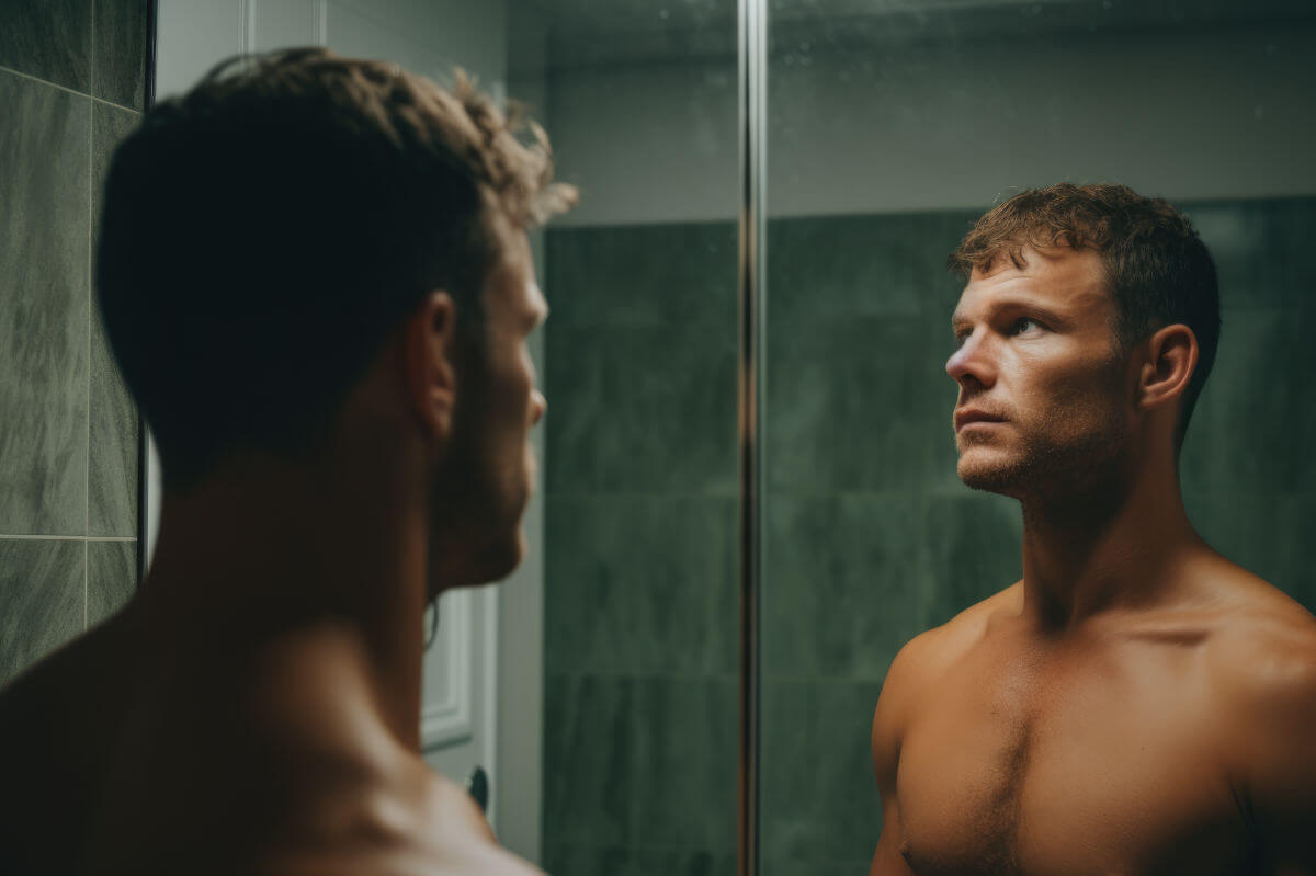 Wichsen Story: Mein erstes Mal vor dem Spiegel